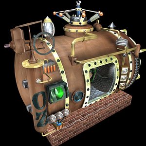 cinema4d steampunk boiler