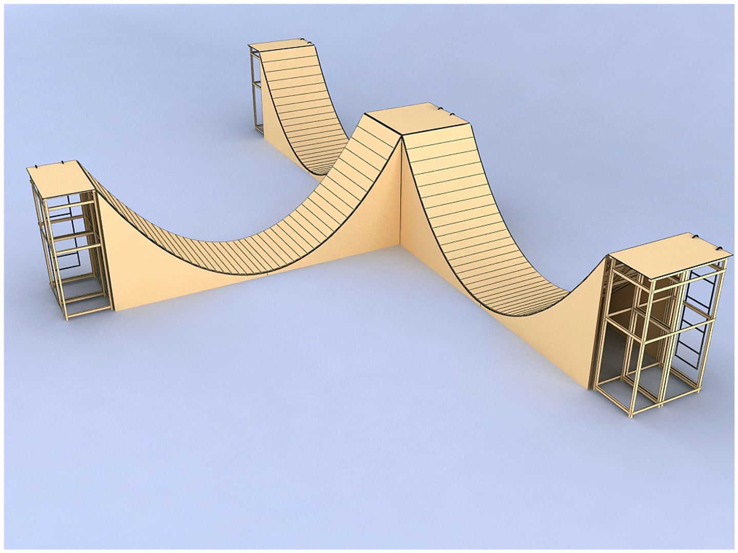 3ds Max Skate Ramps - Half