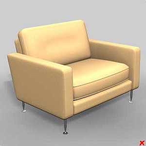 3d armchair chair