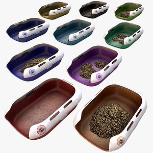 3D Toilet Pet Cat Litter Box Filler zoo Furniture Pack