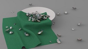 Saucer with diamonds