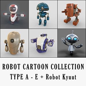 robot cartoon e b 3D model
