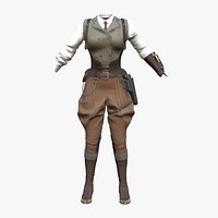 Officer Western Expeditor Archaeologist Explorer Pants Full Outfit
