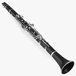 3D Clarinet With Silver Keys