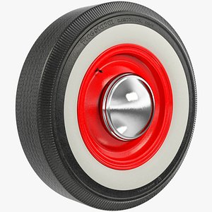 3D Retro Car Wheel V1