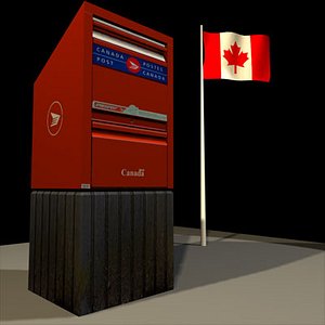3d model canada mail box 01