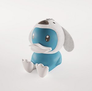 3D model b duck keychain