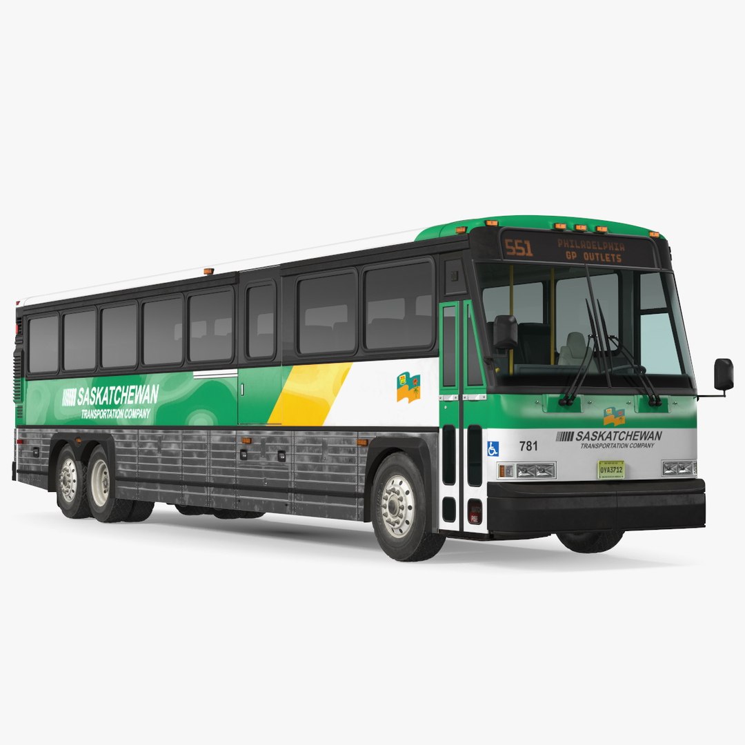 Intercity Bus MCI 102DL3 Simple Interior 3D model preview