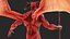 Teufelsfigur mit Trident Neutral Pose Fell