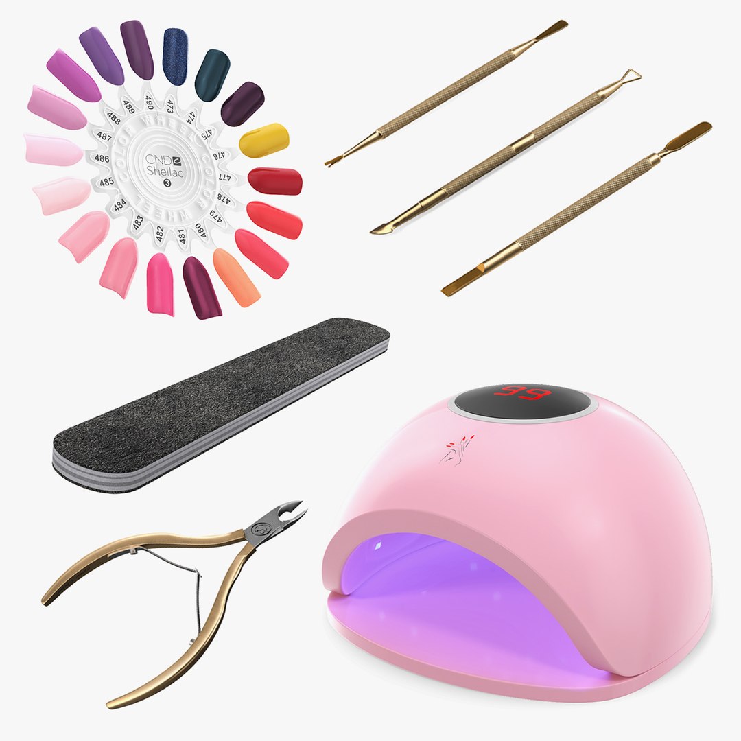 Manicure Tools Collection 5 3D model for industrial visualization, technical presentation, simulation, product rendering, and animation