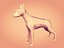 Low Poly Dog  Figurine- Doberman