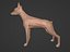 Low Poly Dog  Figurine- Doberman