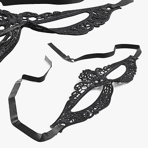 3D model Venetian Lace Ribbon Mask