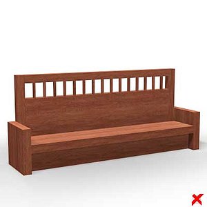 Wooden bench003_max