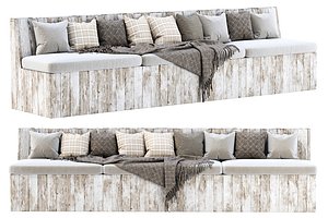 Eric Wooden Large Restaurant Sofa SD24 by Bpoint Design