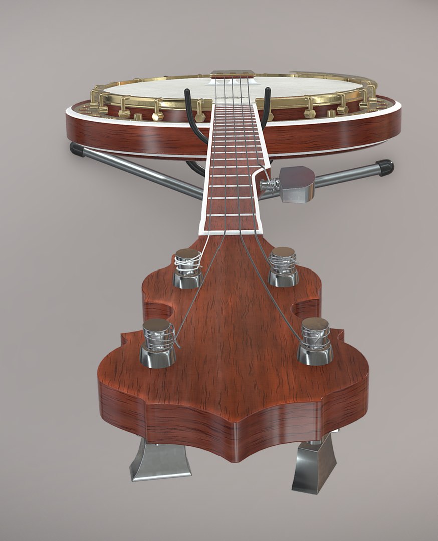Banjo With Stand 3D Model - TurboSquid 2092609