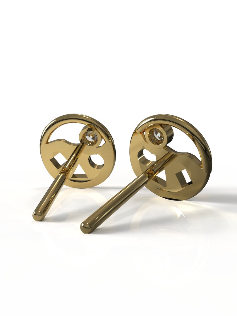 Circle earrings 3D model - TurboSquid 1383084
