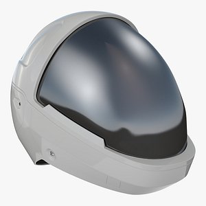 3D futuristic astronaut space helmet