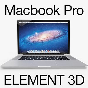 rigged apple macbook pro 3d 3ds