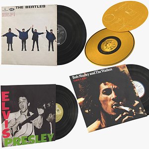 3D Vinyl Record Albums Collection 2 model