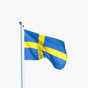 3D Animated Flag of Sweden