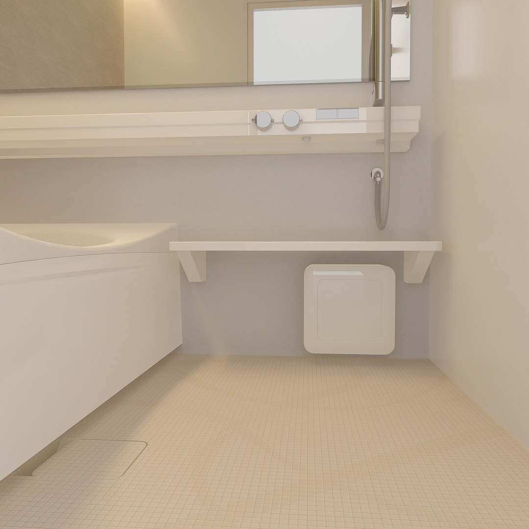 3D Model Japan UNIT BATHROOM 1616 Housetec TurboSquid 2139147