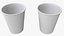 Einweg-Kaffeetasse aus Kunststoff mit mittlerem Deckel und Halter