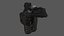 Fondina per pistola in pelle nera