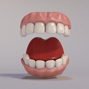 3d model cartoon teeth