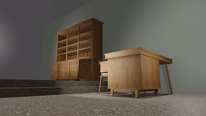 Table Furniture Office desk Work furnishings Minimalis Teak wood