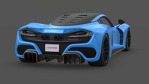 2021 Hennessey Venom F5 3D Model Hypercar American Engineering model