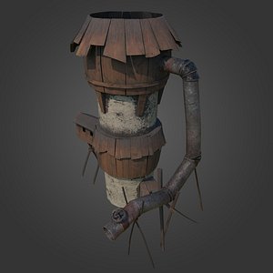 old water tank 3D model