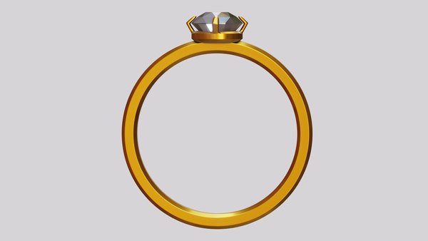 Diamond Gold Ring 3D model