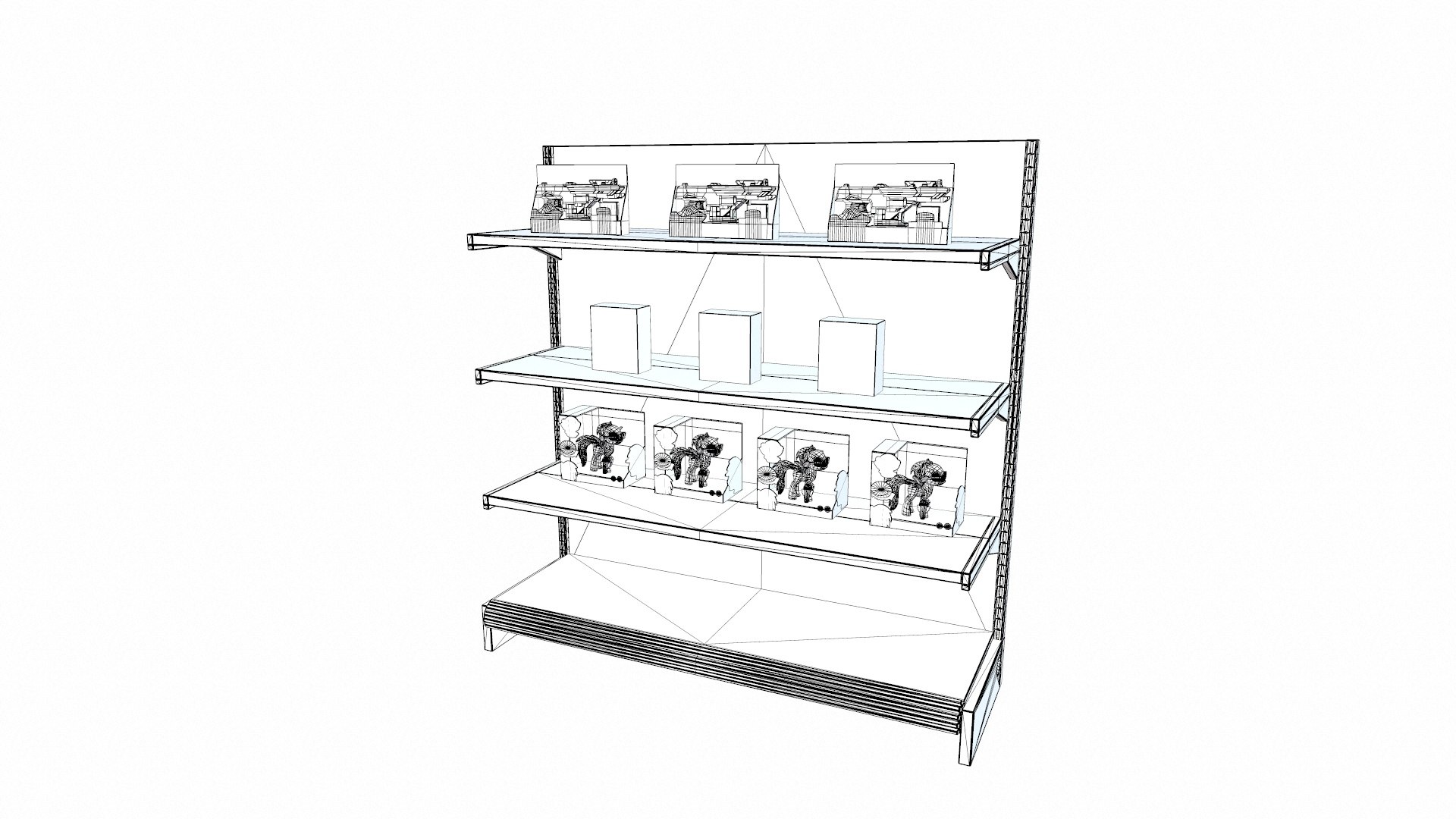 Toys Showcase Rack 3D Model - TurboSquid 2358456