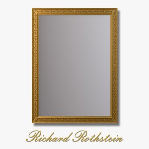 3d model simple american wall mirror