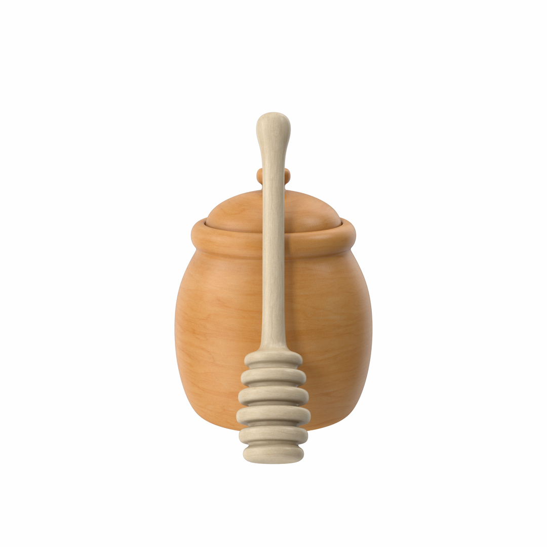3D Honey Pot And Dipper TurboSquid 1863835