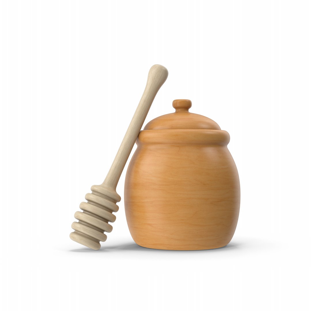 3D Honey Pot And Dipper TurboSquid 1863835