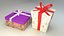 Cajas de regalo de baja poli de forma cuboide tanto cúbica como rectangular para decoraciones de fiesta