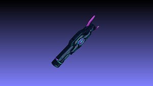 Syntherion Pulsecaster Sci-Fi Energy Cannon 3D Model Game-Ready Low-poly 3D model