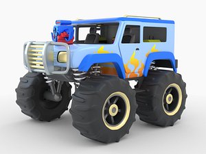 3D toy monster truck model