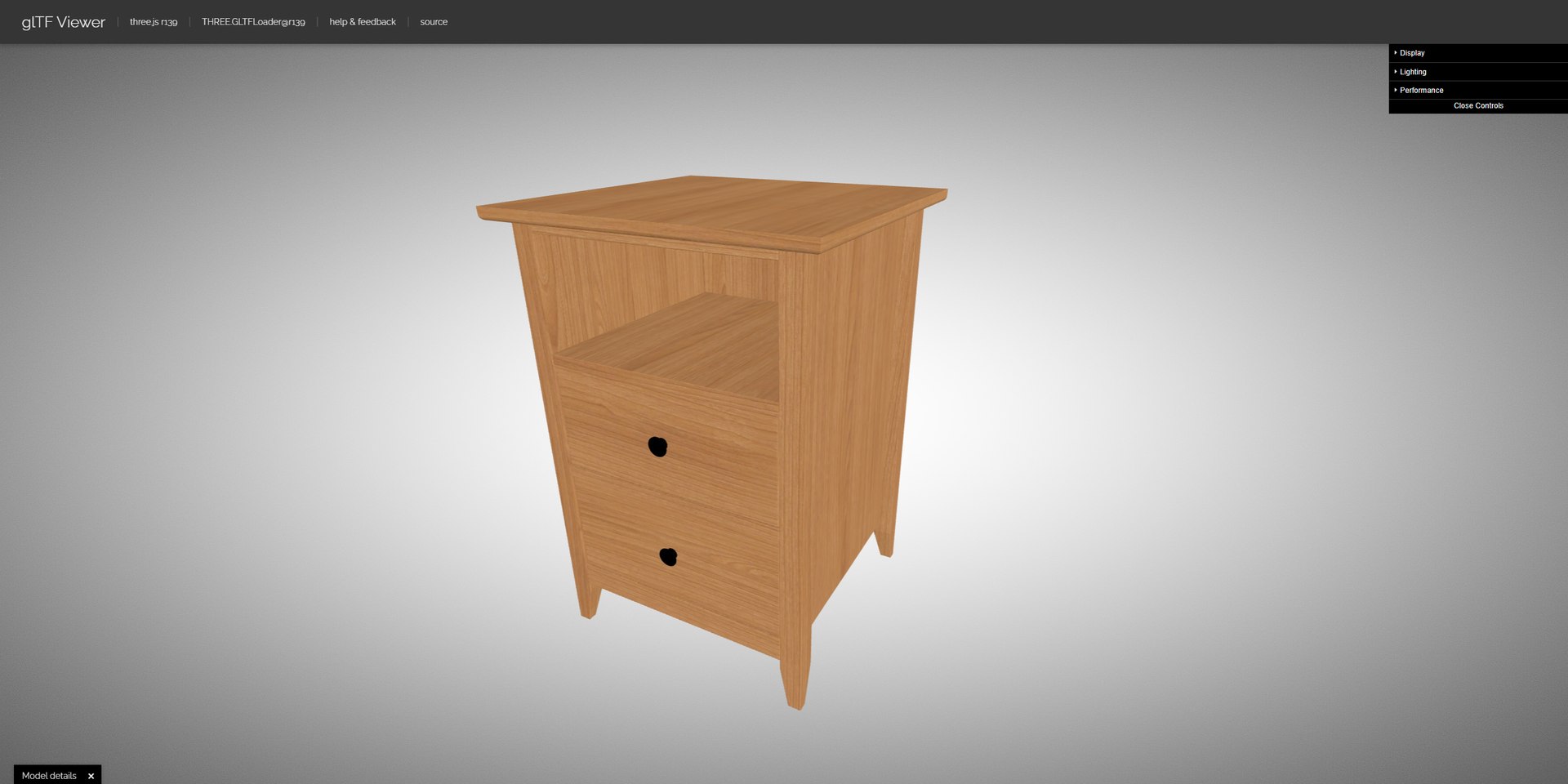 Wooden Bedside Table model https://p.turbosquid.com/ts-thumb/Pd/VMCupz/fC/woodenbedsidetable_imagescreenshot_gltf/jpg/1651782265/1920x1080/fit_q87/6c54d03a174f570a5f0072750313f56971020870/woodenbedsidetable_imagescreenshot_gltf.jpg
