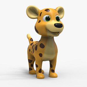 Cartoon Leopard 3D model