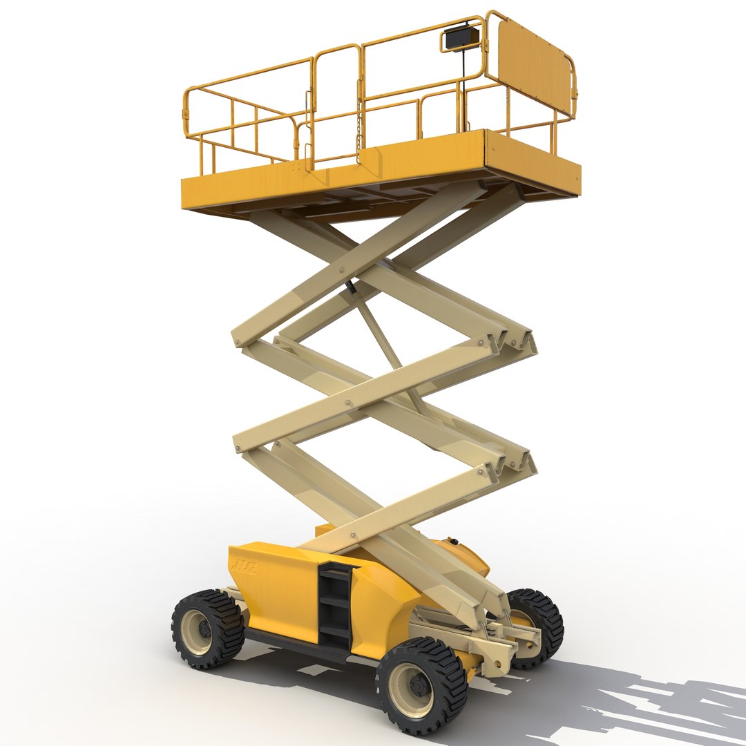 Engine Powered Scissor Lift Generic 2 3D model preview