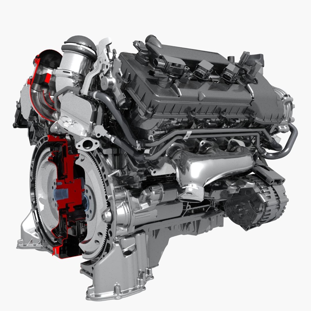 Engine V6 Cutaway Model - TurboSquid 1577122