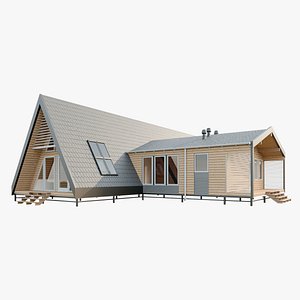 3D Modular A-Frame house