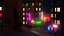 Edifici al neon cyberpunk