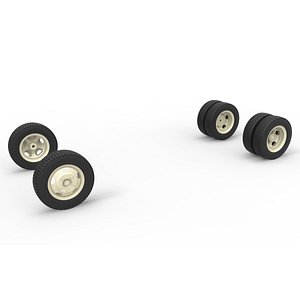 Wheel Set of Vintage truck Scale 1 to 25