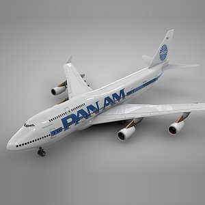 3D model boeing 747-400 pan l111