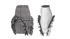 skirt clothing apparel 3D model