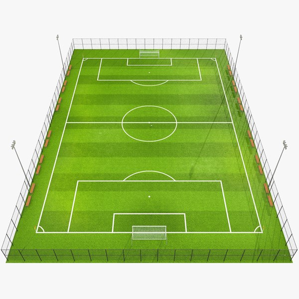 3D Soccer Field 01 model